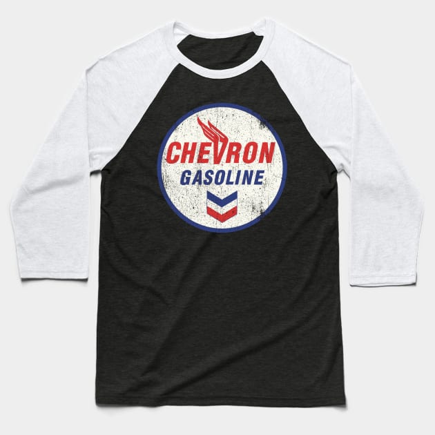 Chevron Gasoline vintage style logo Baseball T-Shirt by G! Zone